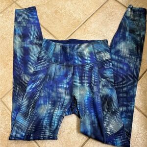 Lululemon Athletica Blue Patterned Leggings